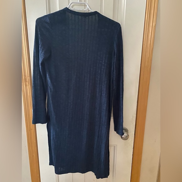 George blue long cardigan with side slit ⭕️3/$15⭕️ - Picture 4 of 4